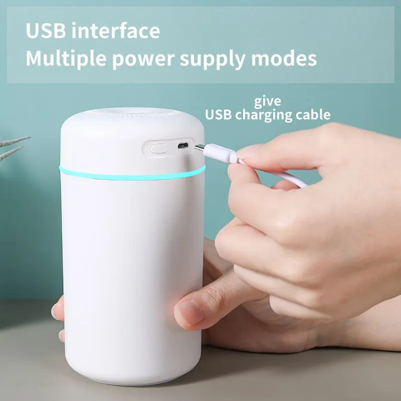 Humidificador Portátil con Aromaterapia y Luz LED