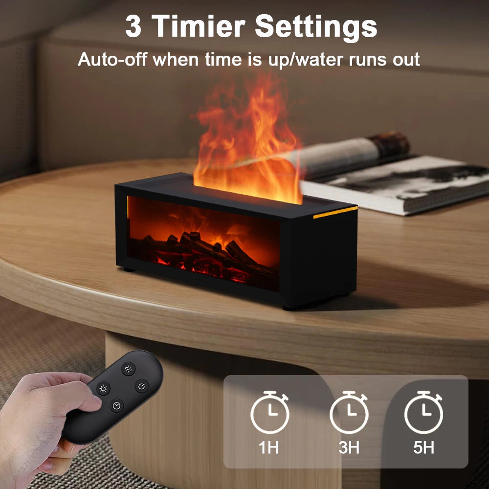 Humidificador de Aire con Llama LED y Aceites Esenciales – Ambiente Relajante en Tu Hogar