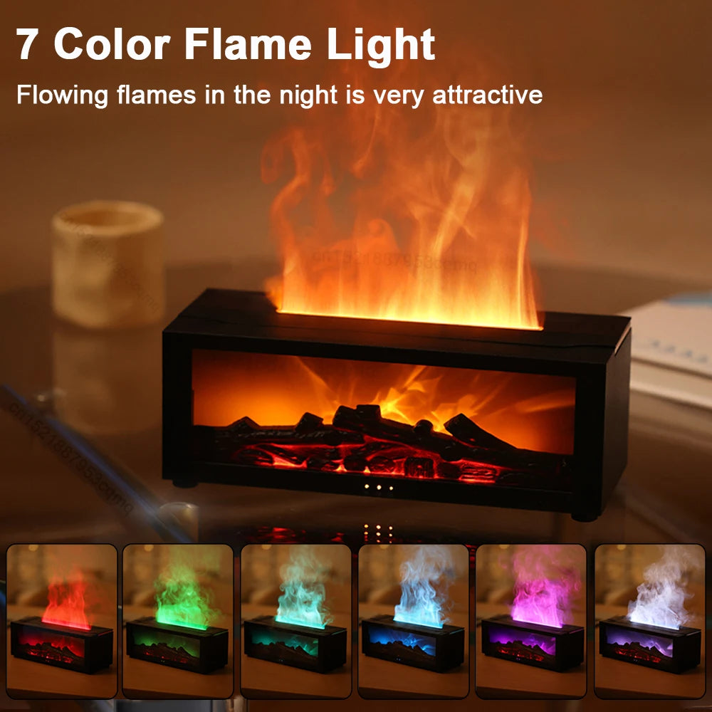 Humidificador de Aire con Llama LED y Aceites Esenciales – Ambiente Relajante en Tu Hogar