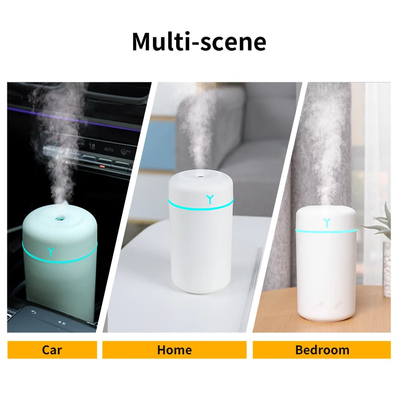 Humidificador Portátil con Aromaterapia y Luz LED