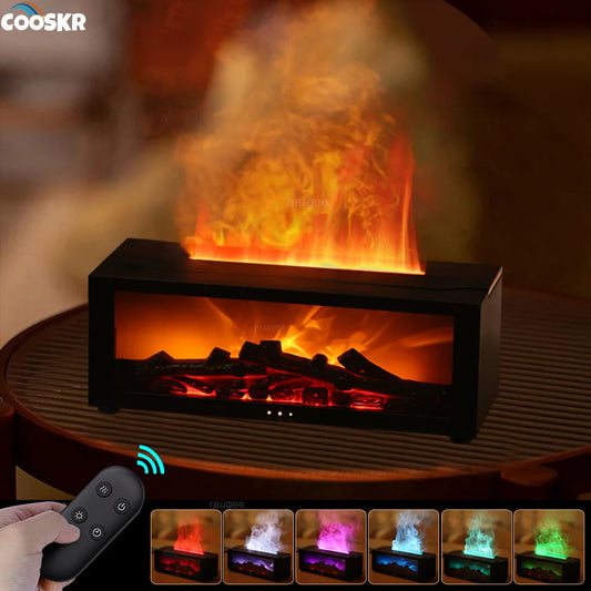 Humidificador de Aire con Llama LED y Aceites Esenciales – Ambiente Relajante en Tu Hogar